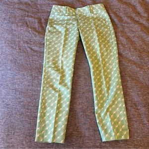 Club Monaco Green Patterned Cropped Pants